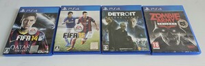★PS4★ソフト★FIFA14・15、DETROIIT、ZOMBIE ARMY海外版★まとめて★ジャンク？