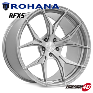 4本セット送料無料 ロハナ Rohana RFX5 22X9.0j X10.5J 5/114.3 チタニウム 245/30R22 285/25R22 MASERATI GHIBLI マセラティ ギブリ MG30