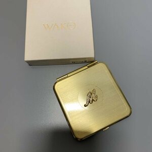 １円〜　WAKO　和光　ワコウ　手鏡　ミラー　ゴールド　スクウェア　イニシャル　M　C1920