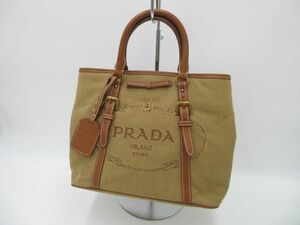 PRADA プラダ ハンド バッグ 茶 ■■◎