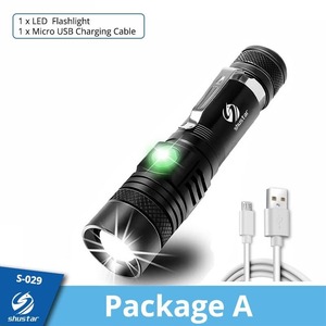 超高輝度LED懐中電灯　LEDランプ　ビーズ　防水　ズーム可能　4つの照明モード　USB充電機能　A2137