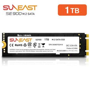 SUNEAST SE900M2SA-01TB 内蔵SSD 1TB M.2 Type 2280 3D NANDフラッシュ搭載 SATA3 6Gb/s 内蔵型SSD 国内3年保証　新品！
