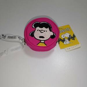 PEANUTS 【正規品】スヌーピー　ポーチ　バッグチャーム　韓国限定　ラウンド ストラップ　ピンク