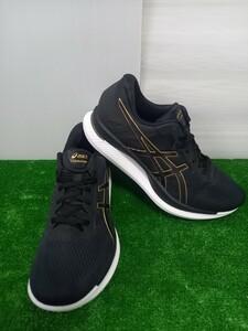 未使用DP品 ASICS/アシックス メンズランニングシューズ グライドライド/GlideRide 1011A817 001:ブラック×ピュアゴールド 28.0cm 