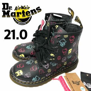 【新品】Dr.Martens Kids 1460 Hello Kitty ドクターマーチン ハローキティ & フレンズ 子供靴 ブーツ ブラック 黒 26842001 UK2 21.0