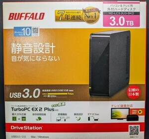 【新品未使用未開封】パソコン&テレビ用外付ハードディスク 3.0 TB　Buffalo HD-LC3.0U3-BKD