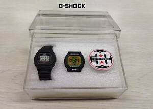 ★G-SHOCK/G-ショック・非売品ノベルティー・35th/2018・30th/2013 希少ピンズ、バッジ・G-SHOCK ERASERのセット＆アクリルケース付き★