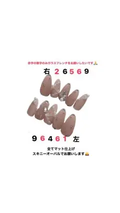 ⚠️購入禁止   藤子nail様宛 オーダーシート(カスタム)