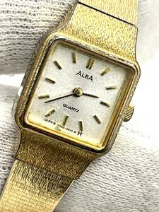 【電池切れ】SEIKO セイコー　ALBAアルバ　V232-6440　クォーツ　レディース　腕時計　シルバー文字盤　時計幅：1.4　腕回り：16.7