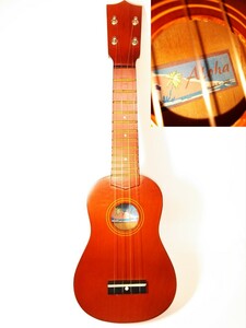 ウクレレ AK-300 弦楽器 ALOHA 楽器 ハワイ 中古品 （検索） 音響 ギター アンティーク 音楽 ポップス ロック ジャズ 小型 レトロ 本体