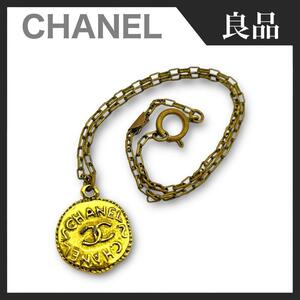 【良品】CHANEL シャネル ココマーク GP 93P ネックレス ヴィンテージ コイン
