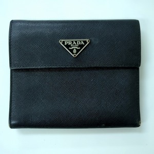 PRADA プラダ 二つ折り財布 ブラック イタリア製