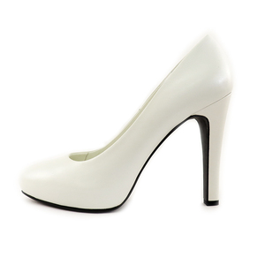 【天白】ダイアナ シンデレラ Cinderella ホワイト パンプス ハイヒール ベーシック レザー 表記24 靴 シューズ 女性