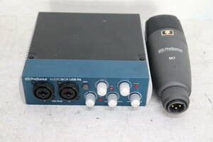 Y06/345 Presonus AudioBox USB 96 オーディオインターフェイス / M7 コンデンサーマイク 2点 セット 動作未確認 ジャンク