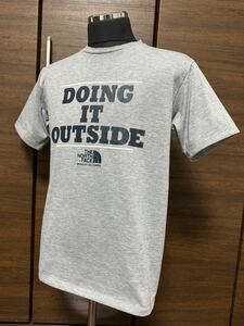 THE NORTH FACE(ザ・ノースフェイス） S/S DOING IT OUTSIDE TEE（ドゥイングアウトサイドティー）NT31804Z グレー L 限定モデル GOLDWIN