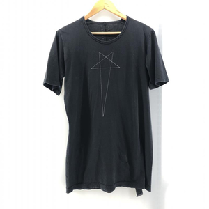 【中古】Rick Owens DRKSHDW ペンタグラム S/S Tee ブラック XS △ほつれ　リックオウエンス[240024459861]