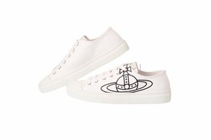 ヴィヴィアンウエストウッド メンズ PLIMSOLL LOW TOP スニーカー ホワイト サイズ40 約25cm 75020005 ＭW0004 A405 WH