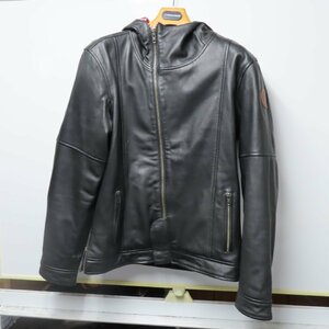 【美品】56design 56デザイン S-LINE CAFE LEATHER PARKA レザーパーカ Lサイズ メンズ ジャケット バイク 二輪 ライディング ツーリング