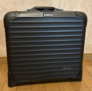 【美品】RIMOWA TOPAS STEALTH 923.40.01.2 リモワ トパーズ ステルス ビジネストロリー 2輪 ブラック 28L【廃盤】希少