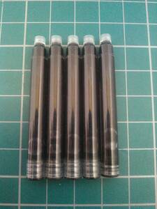 万年筆インク カートリッジ 黒色 2.6mm ヨーロッパ規格 5本セット 検) ダイソー 汎用 ブラック 筆記具 