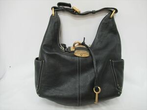 1円★中古品【Chloe】クロエ ワンショルダー バッグ パディントン 3S0260-7E422 黒 ブラック 南京錠 ブランド レディース　⑤