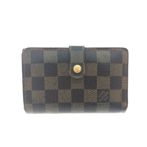 ▼▼ LOUIS VUITTON ルイヴィトン ダミエ ポルトフォイユ ヴィエノワ がま口 二つ折り財布 N61674 ブラウン やや傷や汚れあり