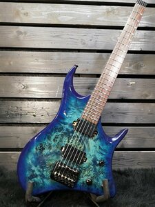 ◆送料半額!!!■整備品■下取OK!!★Original 6st Headless Guitar See-through Blue ヘッドレスギター 新品 僅か2.4kg/q G1G22127