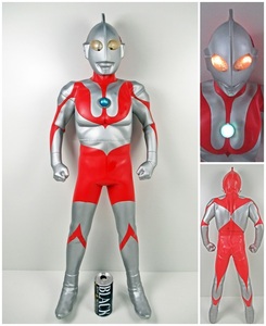 ◆[A20]ウルトラマン　特大約80cm　目とカラータイマーが光る!　ソフビ人形　フィギュア　