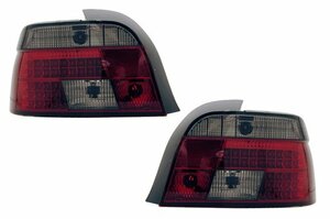 [処分品] LED テール ランプ クローム インナー レッド＆スモーク レンズ 1995～2000 BMW E39 5シリーズ セダン　4ドア 左右セット