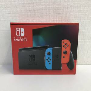 【1円スタート!/未使用】Nintendo switch ニンテンドースイッチ 本体 新型 ネオンブルー/レッド 保証印有 任天堂 G240501-50