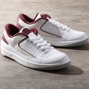 ナイキ エア ジョーダン 2 レトロ ロー 27cm 定価19800円 ホワイト/チェリーウッドレッド AIR JORDAN 2 RETRO LOW メンズ スニーカー