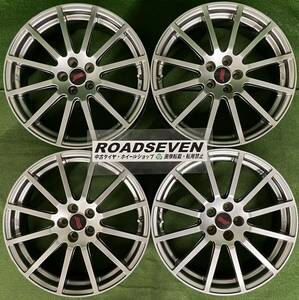 ★スバル レガシィ 純正 STI ENKEI製 18インチ ★18×7.5J +55 5H/100 ハブ径:約56mm 4本Set アルミホイール 中古 ★送料無料