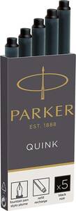 【即決】◆PARKER　パーカー　万年筆インクカートリッジ／ブラック◆　5本入り（黒）//　1950382