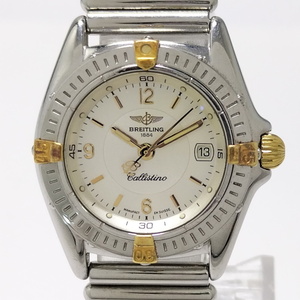 【中古】BREITLING カリスティーノ レディース 腕時計 クオーツ SS アイボリー文字盤 B52045