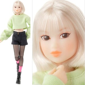 新品未使用●momokodoll●注意●ドール本体のみ(アウトフィットや靴箱等はつきません)「girl pop lime cat」モモコドール momoko doll 