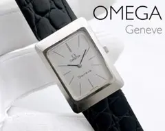 OMEGA ジュネーブ 手巻き メンズ 腕時計 スクエア型 シルバー