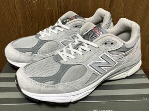 21年製 NEW BALANCE M990 GY3 990 ニューバランス スニーカー MADE IN USA アメリカ 米国製 GLEY SUEDE グレー スエード 灰 US8.5