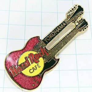 送料無料)Hard Rock Cafe 二連ギター 赤 ハードロックカフェ ピンバッジ PINS ブローチ ピンズ A15682
