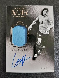 ルイス・スアレス 直筆直書きサインカード PANINI Autograph オート NOIR 直筆サインサッカーカード　ウルグアイ代表　Luis Suarez