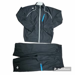 【超希少品】DESCENTE デサント　ジャージ　セットアップ　上下　ハーフパンツ　ジャケット　シャカシャカ　黒　ブラック　Oサイズ