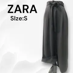 【良品】ZARA レディース S 通勤 カジュアル 黒 クール かわいい リボン