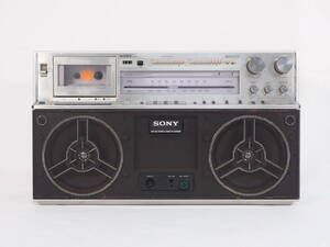 SONY ソニー ステレオ カセットレコーダー ラジカセ CFS-F5 オーディオ機器 マイク付き 通電のみ確認済み