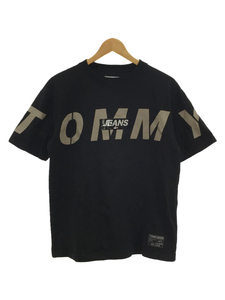 TOMMY JEANS◆Tシャツ/S/コットン/ブラック/dm08210