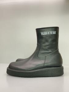 KIDS LOVE GAITE◆Rubber Side Zip Boots/WALKING IN THE RAIN/レインブーツ/-/BLK