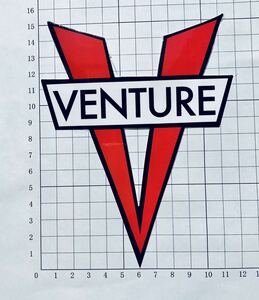 VENTURE Trucks Skateboard V Die cut Logo Vintage Red Sticker ベンチャー トラック Vロゴ ステッカー