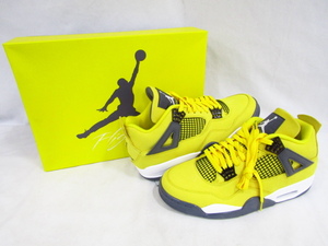 未使用 NIKE AIR JORDAN4 RETRO ナイキ ジョーダン TOUR YELLOW ツアーイエロー CT8527-700 27.5cm BOXつき 未使用品 ★130279