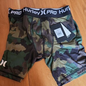 新品 HURLEY　プロ　NIKE　 ハーレー 水着 インナー 下着 サーフパンツ メンズ ブランド 海パン サポーター Sサイズ 迷彩　カモ