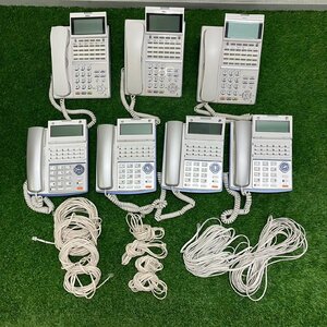 【現状品】『4-335』NEC DT400 DTZ-24D-2D(WH) saxa サクサTD710 (W) ビジネスホン 7台 電話線コード10本 まとめ