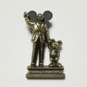 公式 東京ディズニーリゾート パートナーズ像 ウォルト・ディズニー ミッキーマウス ピンズ ピンバッジ