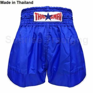 新品 THAISMAI ムエイタイ キックボクシング パンツ XLサイズ ユニセックス ブルー ショーツ ボクシング MMA 格闘技 スポーツ グローブ